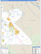 St. Francois County Wall Map Basic Style